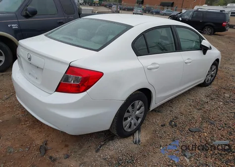 2012 Honda Civic Lx from USA, damaged, VIN 2HGFB2F52CH567590